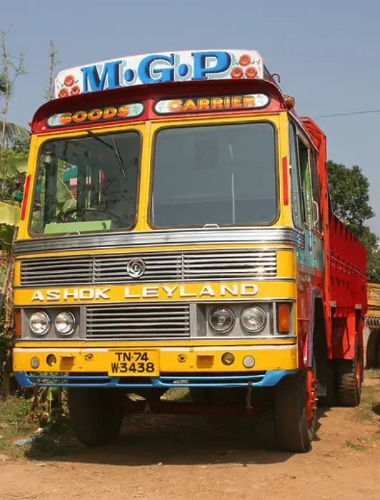 Framed Print : Ashok Leyland truck on the roadside near Kasaragod Kerala India Framed Print : Ashok Leyland truck on the roadside near Kasaragod Kerala India