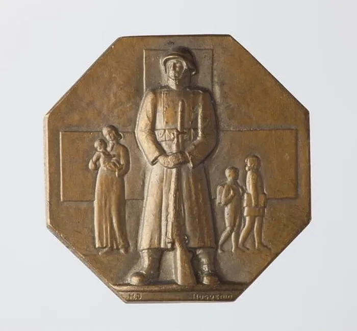Framed Print : Asking Badge: Collection for the Don National Suisse and Red Cross Foundation Huguenin, Louis Meyer & Co. Zurich