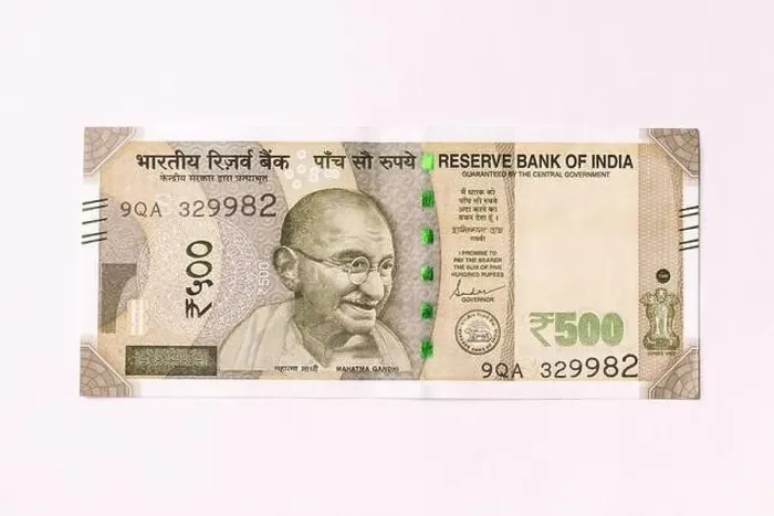 Framed Print : Assam, india - March 30, 2021 : Indian new 500 Rupees note stock image