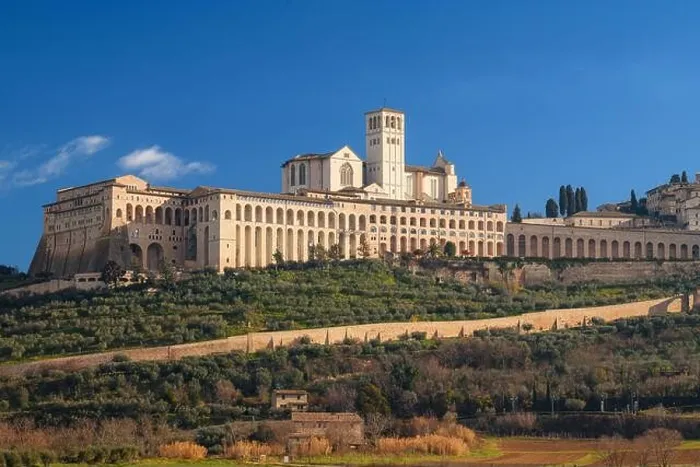 Framed Print : Assisi, Italy town skyline with the Basilica of Saint Francis of Assisi Framed Print : Assisi, Italy town skyline with the Basilica of Saint Francis of Assisi