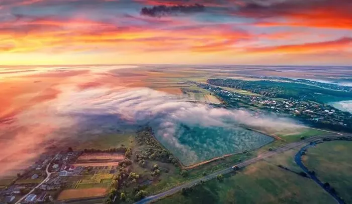 Framed Print : Astonishing summer sunrise in Ukrainian countryside Framed Print : Astonishing summer sunrise in Ukrainian countryside