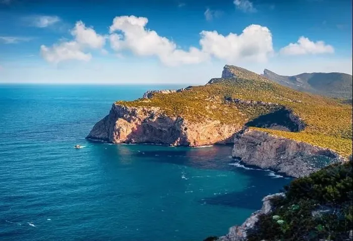 Framed Print : Astonishing summer view of Caccia cape Framed Print : Astonishing summer view of Caccia cape