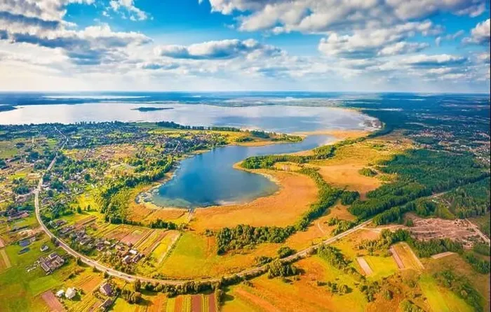 Framed Print : Astonishing summer view from flying drone of Svityaz Lake Framed Print : Astonishing summer view from flying drone of Svityaz Lake