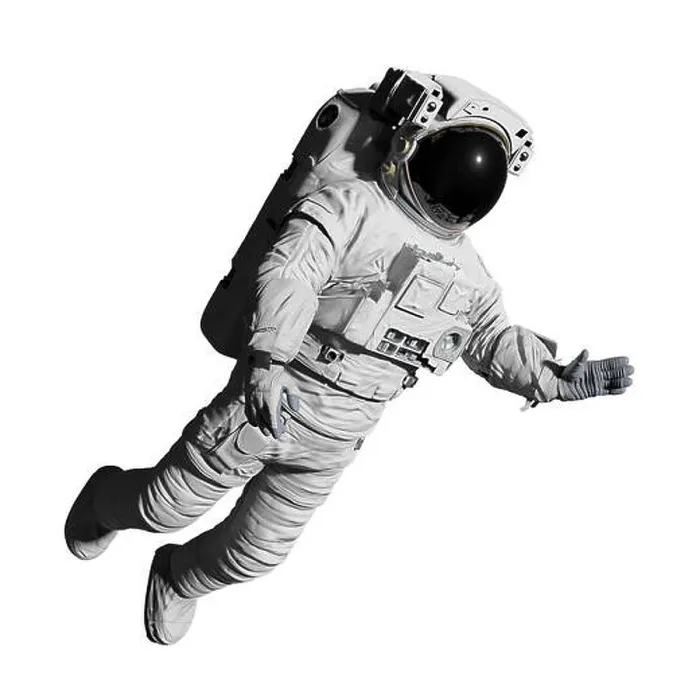 Framed Print : astronaut during space walk, isolated on white background