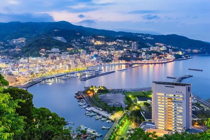 Framed Print : Atami City, Japan Skyline at twilight Framed Print : Atami City, Japan Skyline at twilight