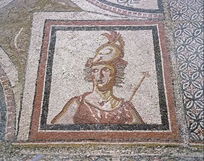 Framed Print : ATENEA - MOSAICO ROMANO DE LA VILLA DE MATERNO CINEGIO - SIGLO IV. Location: VILLA ROMANA, CARRANQUE, TOLEDO Framed Print : ATENEA - MOSAICO ROMANO DE LA VILLA DE MATERNO CINEGIO - SIGLO IV. Location: VILLA ROMANA, CARRANQUE, TOLEDO