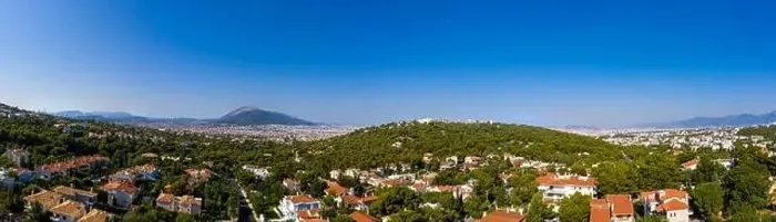 Framed Print : Athens Greece panorama. Athens city from Penteli mount, sunny summer day. Aerial view from drone Framed Print : Athens Greece panorama. Athens city from Penteli mount, sunny summer day. Aerial view from drone