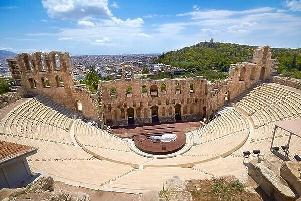 Athens - Theatre of Dionysus (Herodes Atticus) at the Acropolis, Greece