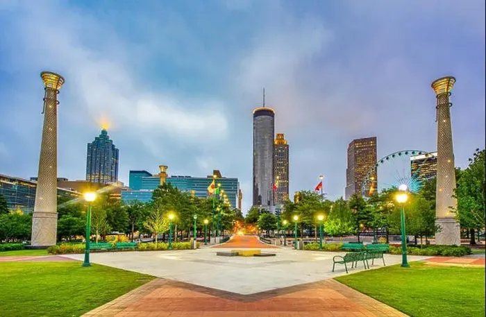 Framed Print : Atlanta Georgia GA Centennial Park Framed Print : Atlanta Georgia GA Centennial Park