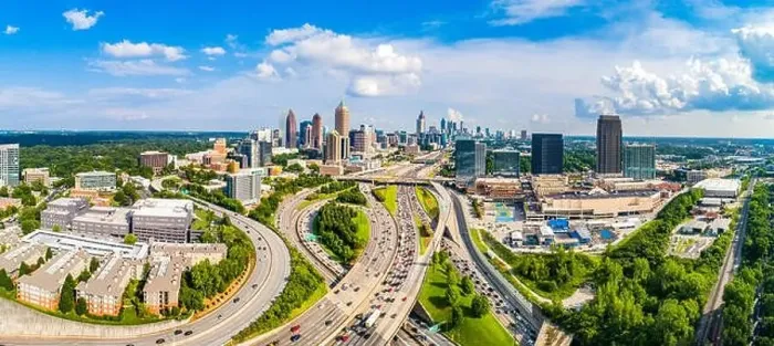 Framed Print : Atlanta, Georgia, USA Downtown Skyline Aerial Panorama Framed Print : Atlanta, Georgia, USA Downtown Skyline Aerial Panorama