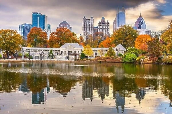 Atlanta, Georgia, USA Piedmont Park skyline in autumn
