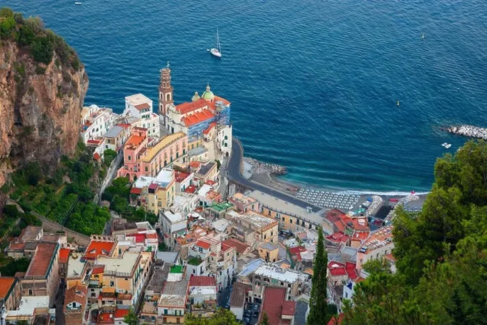 Framed Print : Atrani. Aerial view of Atrani famous coastal village located on Amalfi Coast, Italy Framed Print : Atrani. Aerial view of Atrani famous coastal village located on Amalfi Coast, Italy