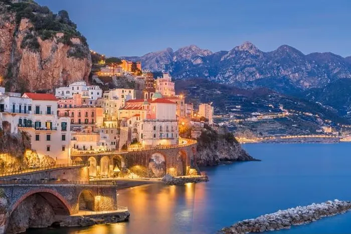 Framed Print : Atrani, Italy along the beautiful Amalfi Coast in the evening Framed Print : Atrani, Italy along the beautiful Amalfi Coast in the evening