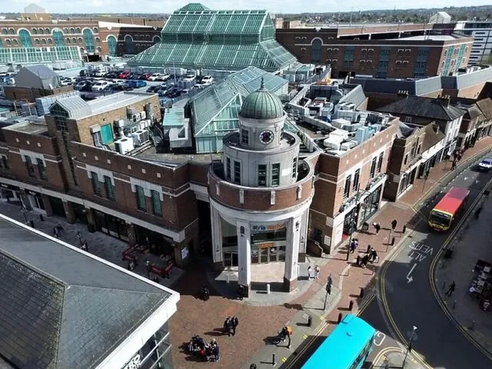 Framed Print : Atria Shopping Centre Aerial view