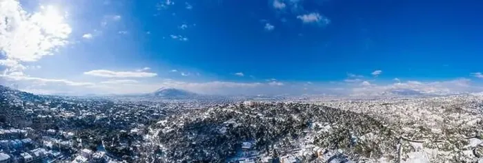 Framed Print : Attica Greece covered with snow Framed Print : Attica Greece covered with snow