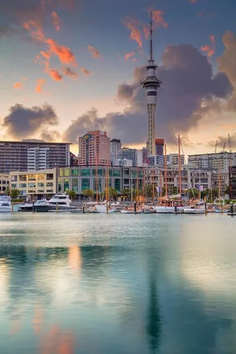 Framed Print : Auckland. Cityscape image of Auckland skyline, New Zealand during sunrise Framed Print : Auckland. Cityscape image of Auckland skyline, New Zealand during sunrise