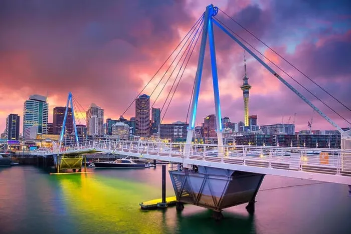 Framed Print : Auckland. Cityscape image of Auckland skyline, New Zealand during sunrise Framed Print : Auckland. Cityscape image of Auckland skyline, New Zealand during sunrise