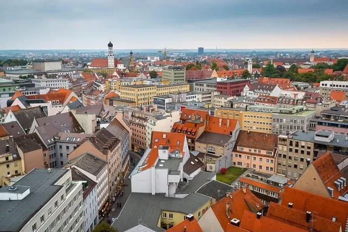 Framed Print : Augsburg, Germany rooftop town view