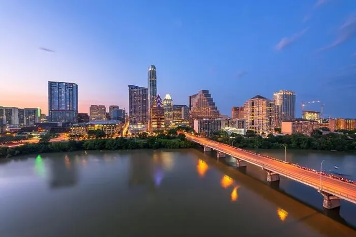 Framed Print : Austin, Texas, USA downtown city skyline on the Colorado River at dusk Framed Print : Austin, Texas, USA downtown city skyline on the Colorado River at dusk