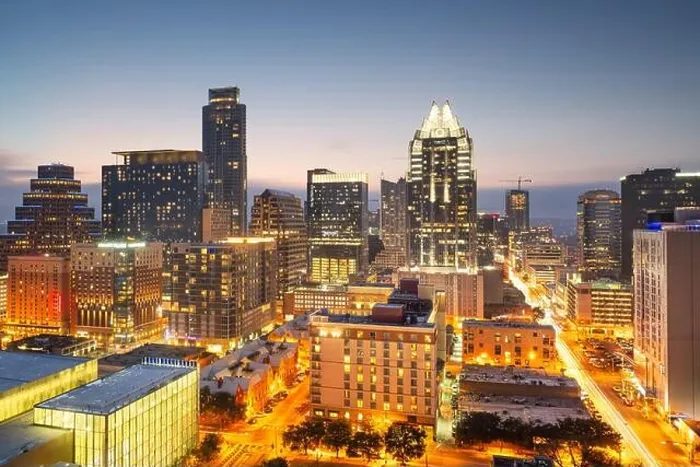 Framed Print : Austin, Texas, USA rooftop skyline at dusk Framed Print : Austin, Texas, USA rooftop skyline at dusk