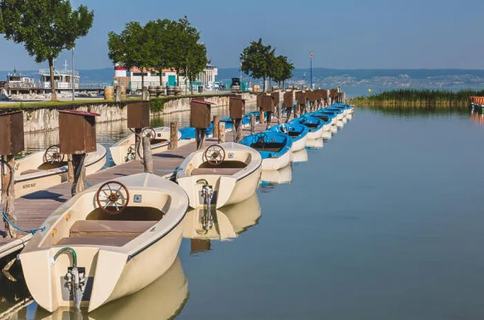 Framed Print : Austria, Burgenland, Lake Neusiedl, boats in Podersdorf Framed Print : Austria, Burgenland, Lake Neusiedl, boats in Podersdorf