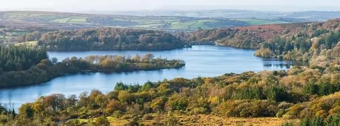 Framed Print : Autumn Colours over River Dart from a drone, Dartmoor Park, Devon, England, Europe Framed Print : Autumn Colours over River Dart from a drone, Dartmoor Park, Devon, England, Europe