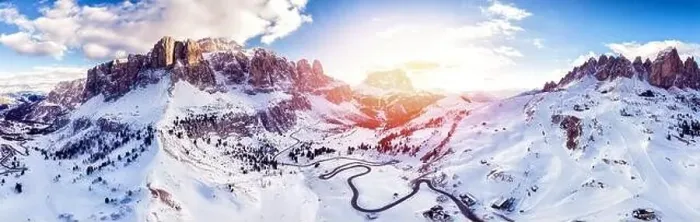 Framed Print : Autumn Dolomites panorama photo, sunny day Italy. Aerial view Framed Print : Autumn Dolomites panorama photo, sunny day Italy. Aerial view