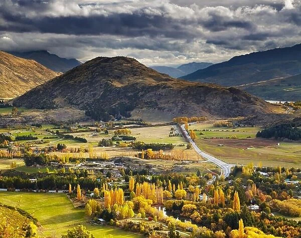 Autumn landscape, near Queenstown, New Zealand