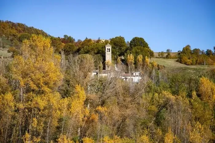Framed Print : autumn in the mountains, the church in the woods Framed Print : autumn in the mountains, the church in the woods