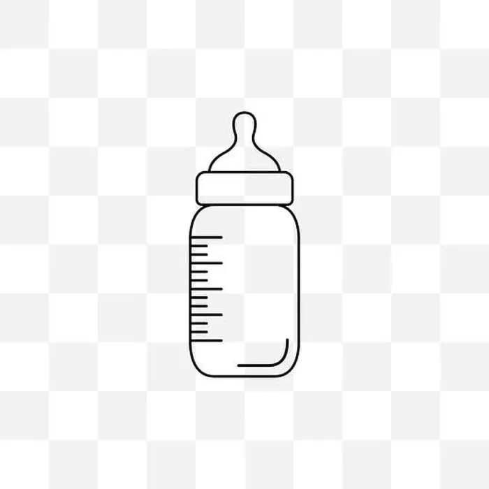 Framed Print : Baby Bottle icon. Vector illustration, flat design