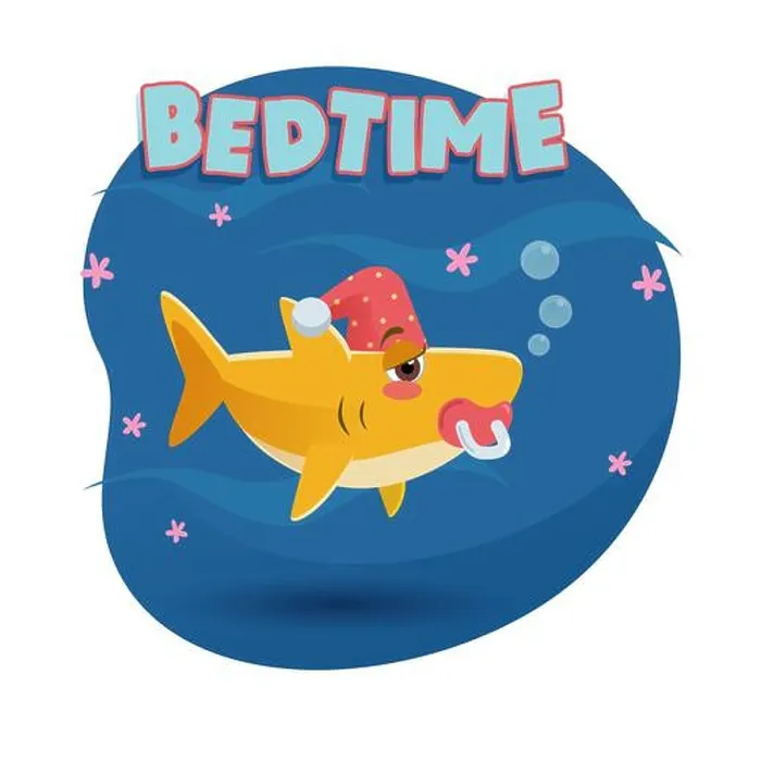 Framed Print : baby shark is about going to sleep Framed Print : baby shark is about going to sleep