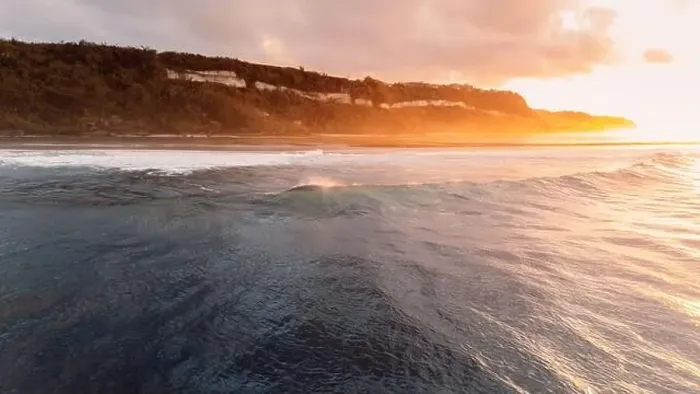 Framed Print : Bali coastline, ocean on low tide and waves with sunrise sunlight. Panoramic drone view Framed Print : Bali coastline, ocean on low tide and waves with sunrise sunlight. Panoramic drone view