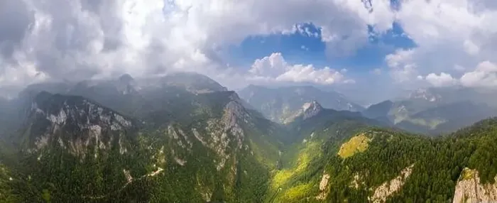 Framed Print : Balkan aerial mountains panorama with clouds and green forests, Maglic, Bosnia and Herzegovina Framed Print : Balkan aerial mountains panorama with clouds and green forests, Maglic, Bosnia and Herzegovina
