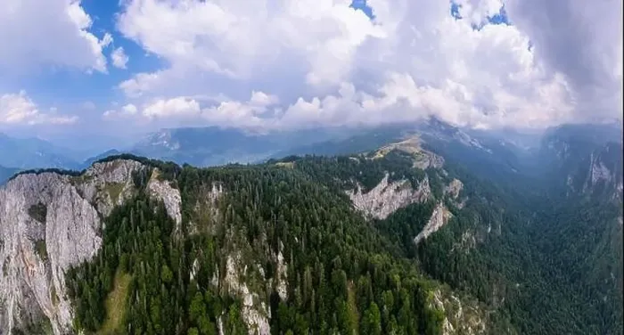 Framed Print : Balkan aerial mountains panorama with clouds and green forests, Maglic, Bosnia and Herzegovina Framed Print : Balkan aerial mountains panorama with clouds and green forests, Maglic, Bosnia and Herzegovina