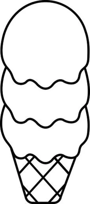 Framed Print : Three balls ice cream icon, outline line style