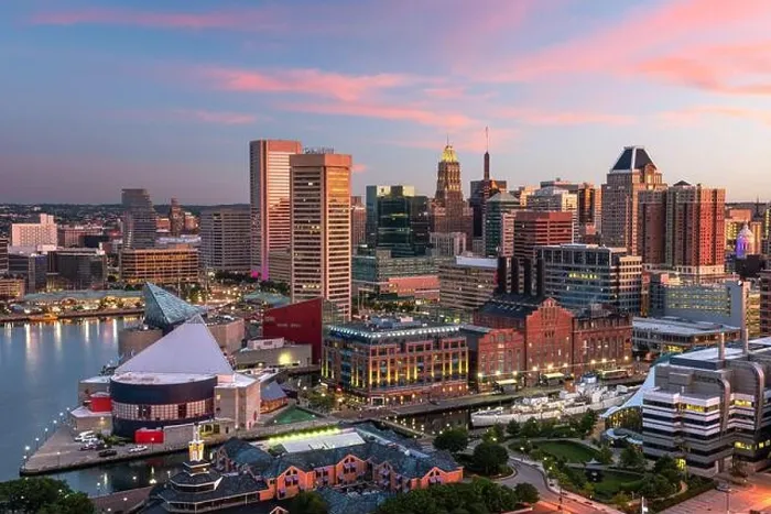Framed Print : Baltimore, Maryland, USA Skyline on the Inner Harbor at dusk Framed Print : Baltimore, Maryland, USA Skyline on the Inner Harbor at dusk