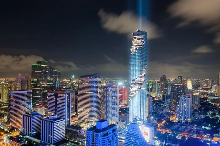 Framed Print : Bangkok city skyline, Mahanakhon skyscraper tower is tallest buildings in Thailand, Silom area, Bangkok Thailand Framed Print : Bangkok city skyline, Mahanakhon skyscraper tower is tallest buildings in Thailand, Silom area, Bangkok Thailand