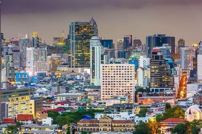 Framed Print : Bangkok, Thailand cityscape at dusk Framed Print : Bangkok, Thailand cityscape at dusk