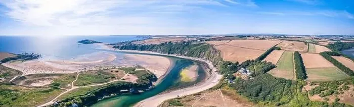 Framed Print : Bantham Beach and River Avon from a drone, South Hams, Devon, England Framed Print : Bantham Beach and River Avon from a drone, South Hams, Devon, England