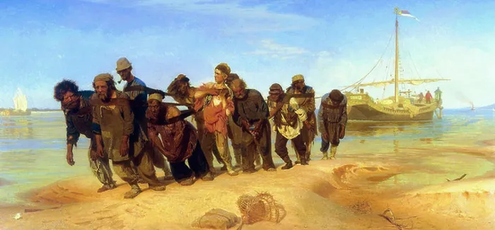 Framed Print : Barge Haulers on the Volga, 1873 Framed Print : Barge Haulers on the Volga, 1873