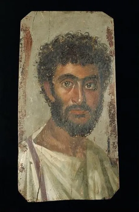 Framed Print : Bärtiger Mann Mit Lockenfrisur 192 by Fayum portrait Framed Print : Bärtiger Mann Mit Lockenfrisur 192 by Fayum portrait