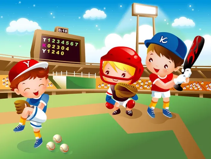 Framed Print : Three baseball players playing baseball Framed Print : Three baseball players playing baseball