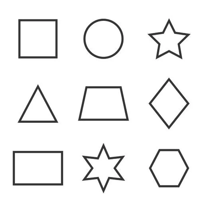 Framed Print : Basic geometric shapes icon set. Vector illustration, flat design
