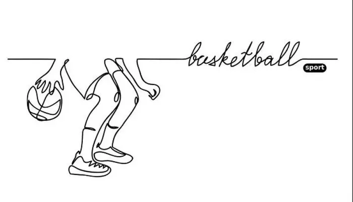 Framed Print : Basketball background simple vector sketch Framed Print : Basketball background simple vector sketch