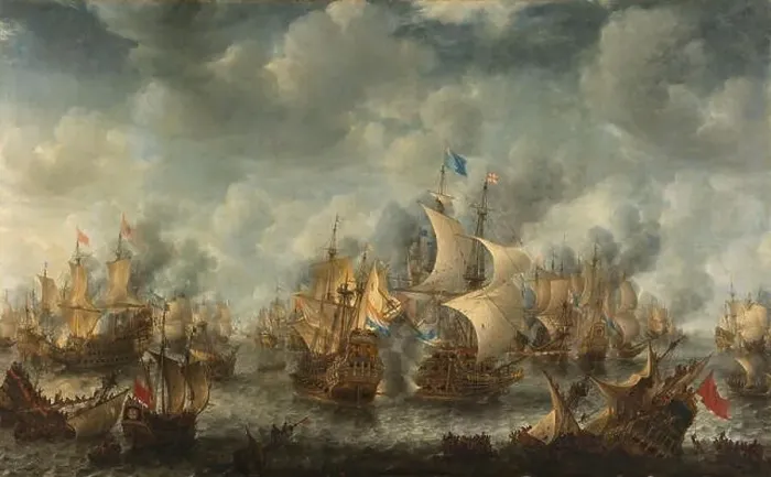 Framed Print : Battle of Scheveningen (Slag bij Ter Heijde)(Jan Abrahamsz. Beerstraten) Framed Print : Battle of Scheveningen (Slag bij Ter Heijde)(Jan Abrahamsz. Beerstraten)