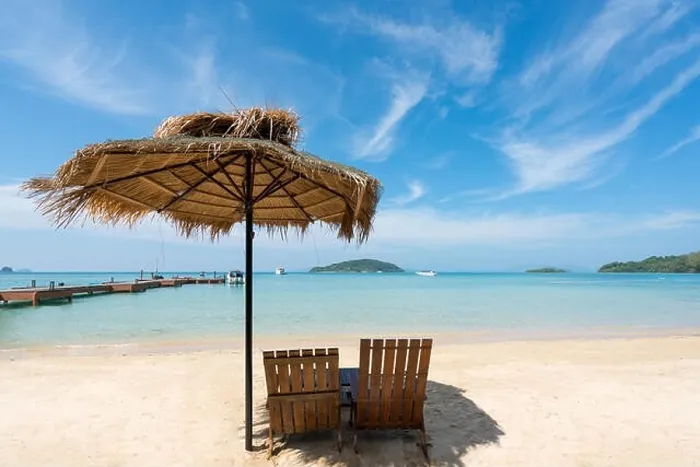 Framed Print : Beach Chairs and Umbrella on summer island in Phuket, Thailand. Summer, Travel, Vacation and Holiday concept Framed Print : Beach Chairs and Umbrella on summer island in Phuket, Thailand. Summer, Travel, Vacation and Holiday concept