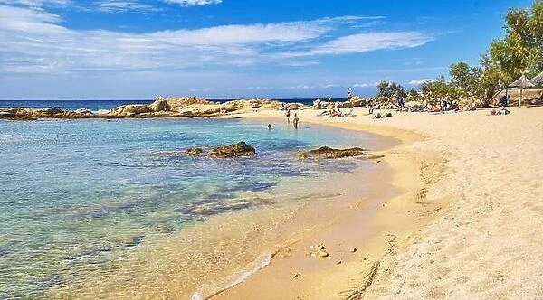 The beach near Lumio, Balagne, Corsica Island, France