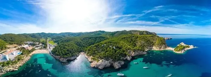 Framed Print : beach of Port Sant Miquel on the north shore of Ibiza island in Spain Framed Print : beach of Port Sant Miquel on the north shore of Ibiza island in Spain