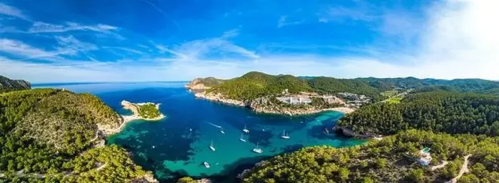 Framed Print : beach of Port Sant Miquel on the north shore of Ibiza island in Spain Framed Print : beach of Port Sant Miquel on the north shore of Ibiza island in Spain