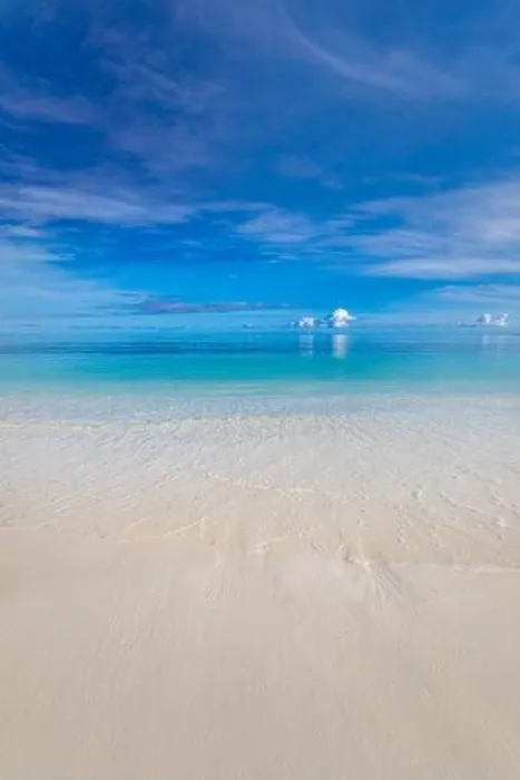 Framed Print : Beach and tropical sea, tranquil nature landscape, scenic with ocean water. Horizon, seascape. Peaceful endless view Framed Print : Beach and tropical sea, tranquil nature landscape, scenic with ocean water. Horizon, seascape. Peaceful endless view
